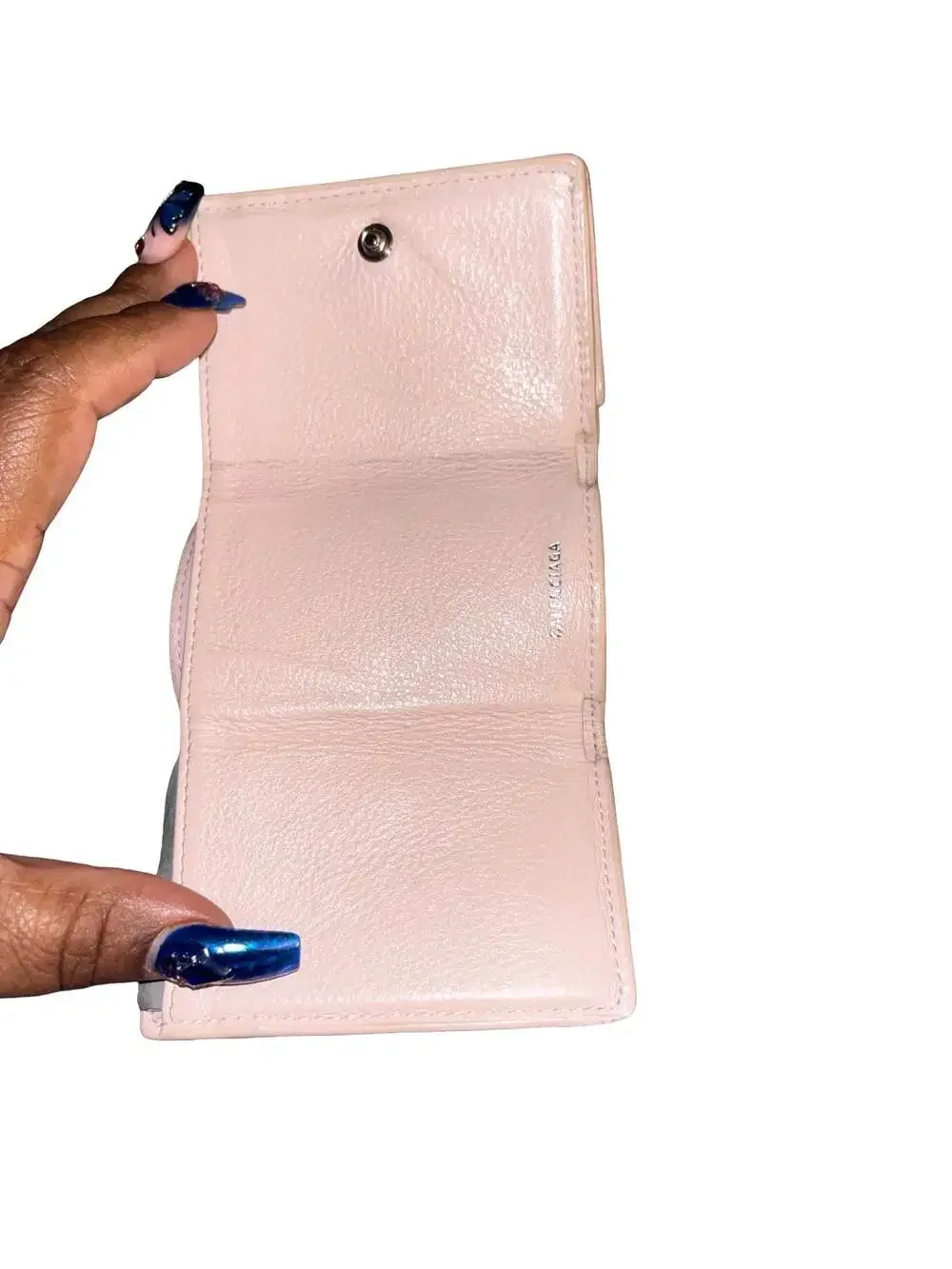 Balenciaga Papier Mini Trifold Wallet in Pink Leather